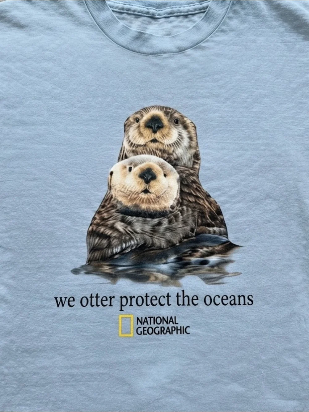 Sea Otter Protect The Oceans Graphic Gildan Unisex Cotton Tee